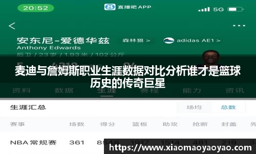 麦迪与詹姆斯职业生涯数据对比分析谁才是篮球历史的传奇巨星