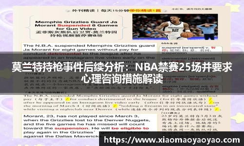 莫兰特持枪事件后续分析：NBA禁赛25场并要求心理咨询措施解读